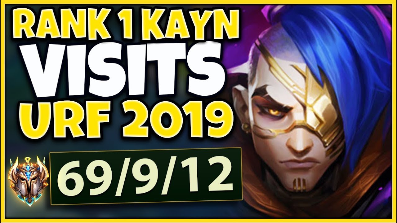 *WORLD RECORD* 69 KILLS IN 15 MINUTES (#1 KAYN WORLD VS. URF 2019) - League of Legends