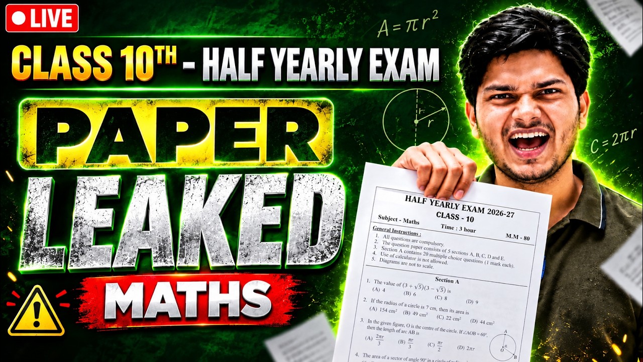 Class 10 Maths Half Yearly Exam 2026-27 🔥 | Sample Paper | Most Important Questions | CBSE Maths