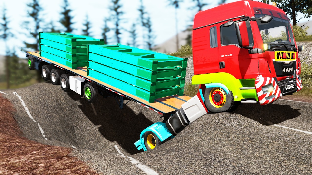 Trucks vs Potholes #93 | BeamNG.DRIVE