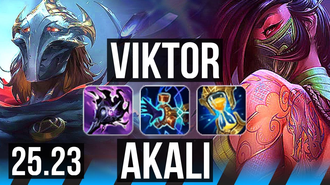 VIKTOR vs AKALI (MID) | 5/2/9 | EUW Master | 25.23