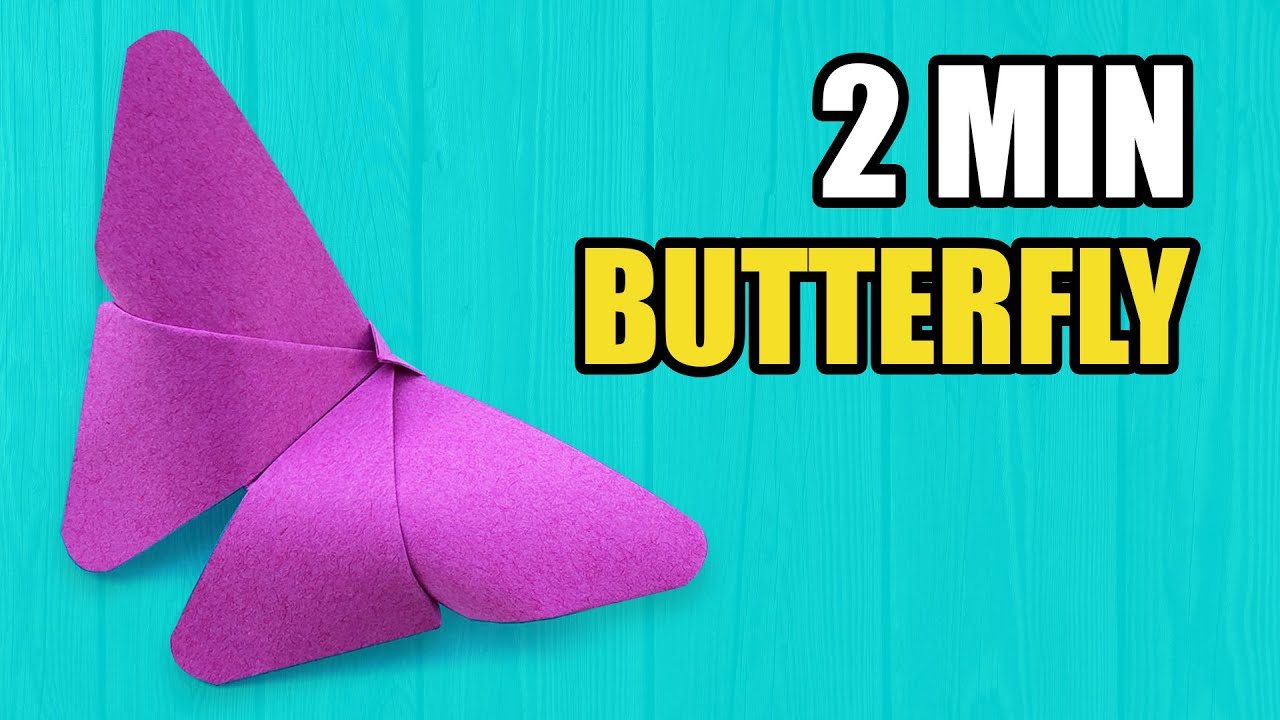 Easy Origami Butterfly In only 2 Minutes / Very Simple