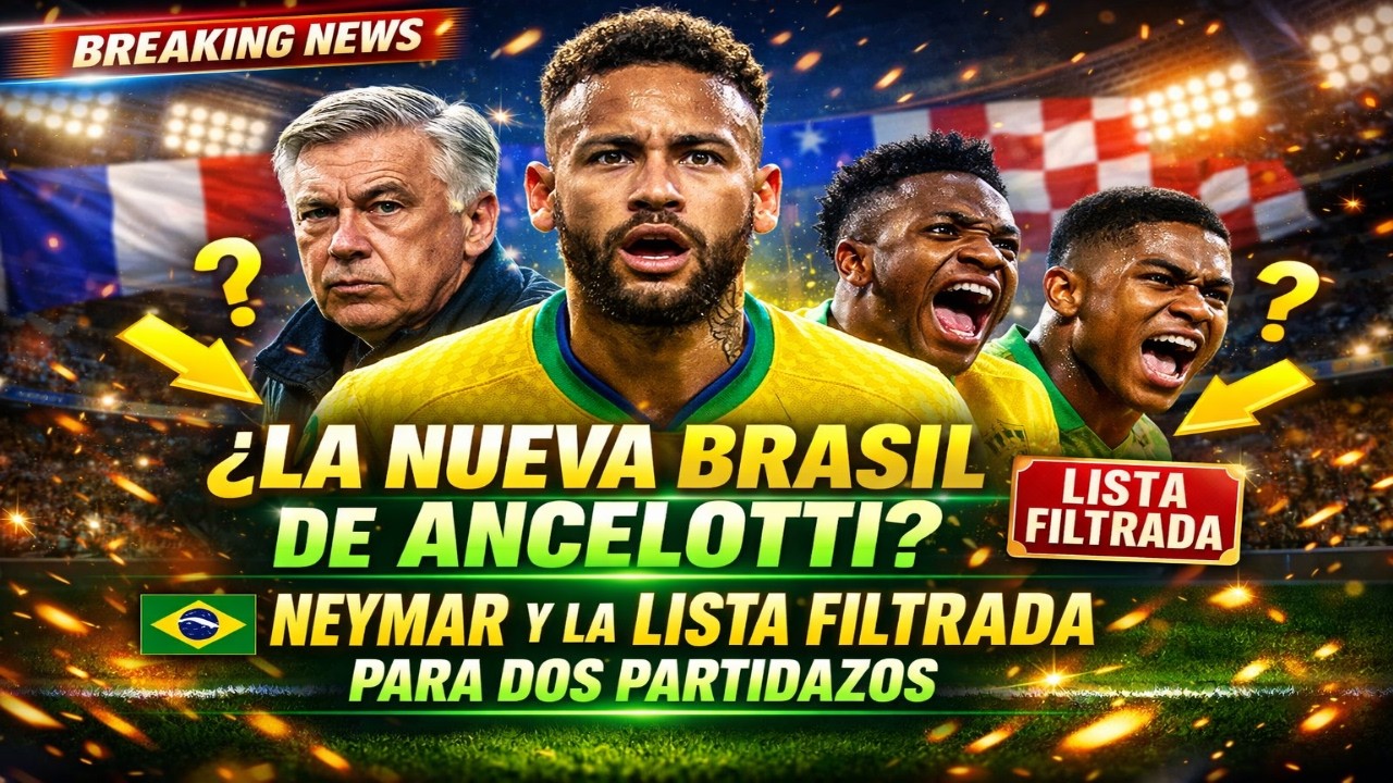 ¿La nueva Brasil de Ancelotti? Neymar y la lista filtrada para dos partidazos