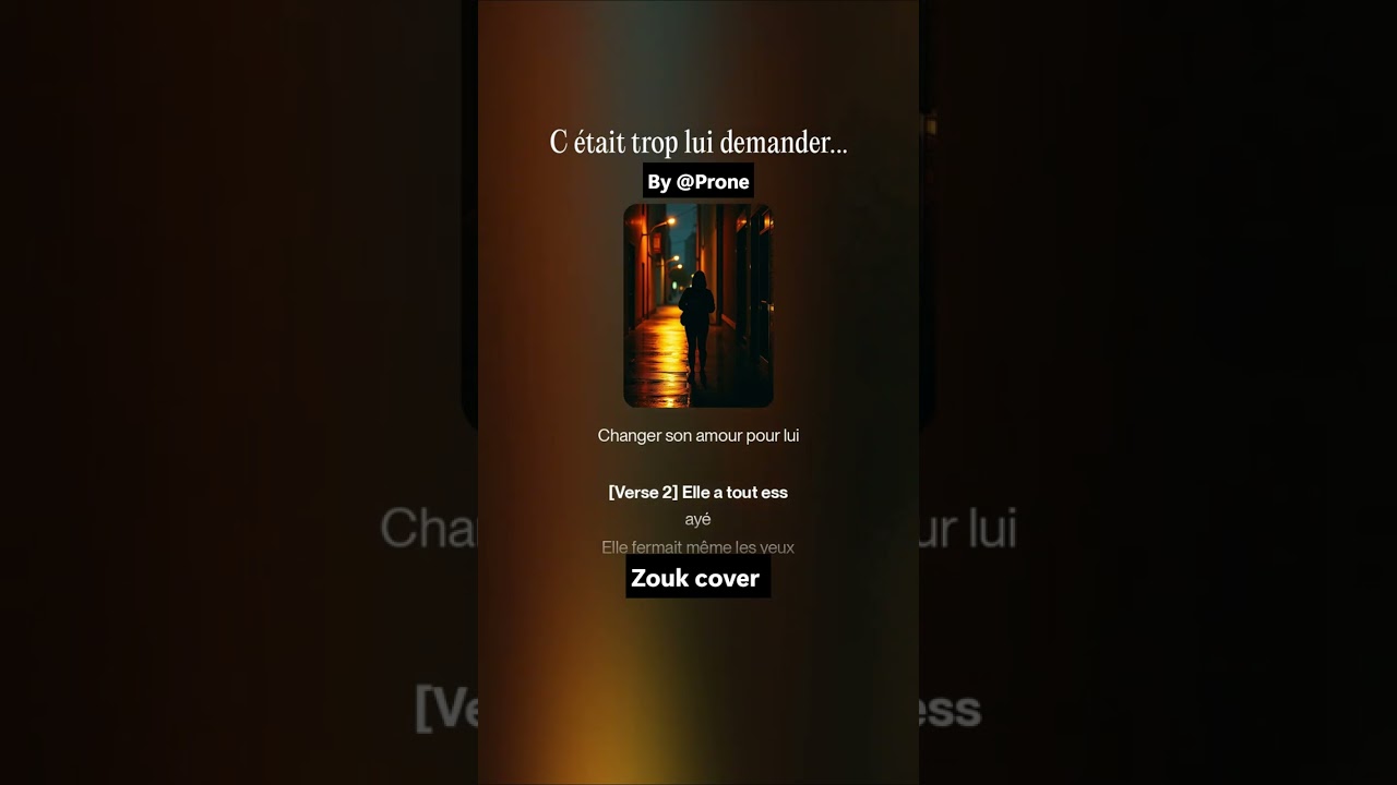 C'était trop lui demander - Guy Tuhoe - Zouk cover