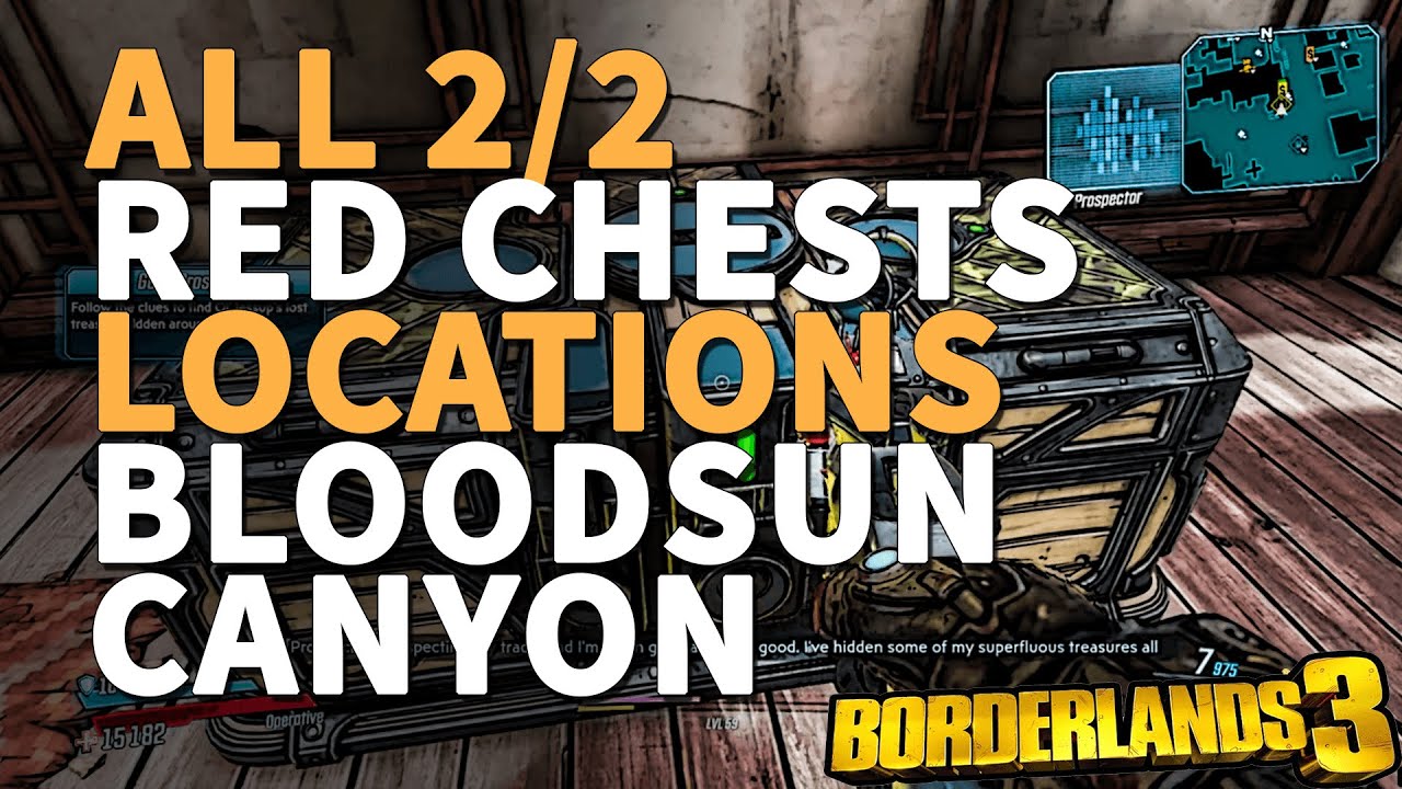All Bloodsun Canyon Red Chests Borderlands 3