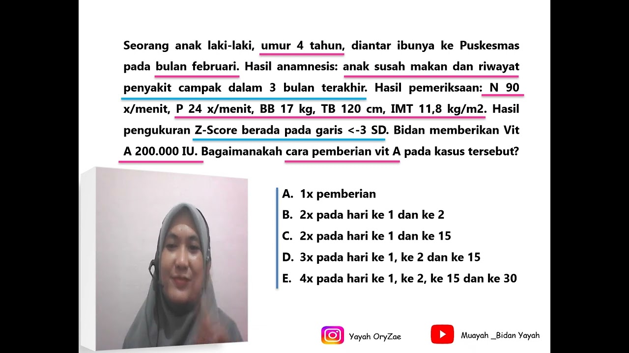 Latihan SOAL UKOM Bidan Bayi dan Balita (Vitamin A) Part 7