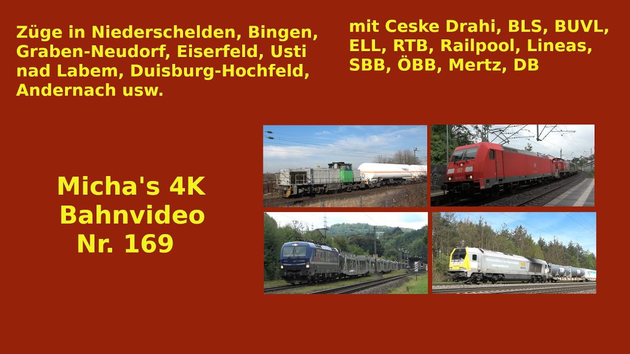 Bunter Güterverkehr in Bingen, Graben-Neudorf, Duisburg-Hochfeld, Usti nad Labem usw.