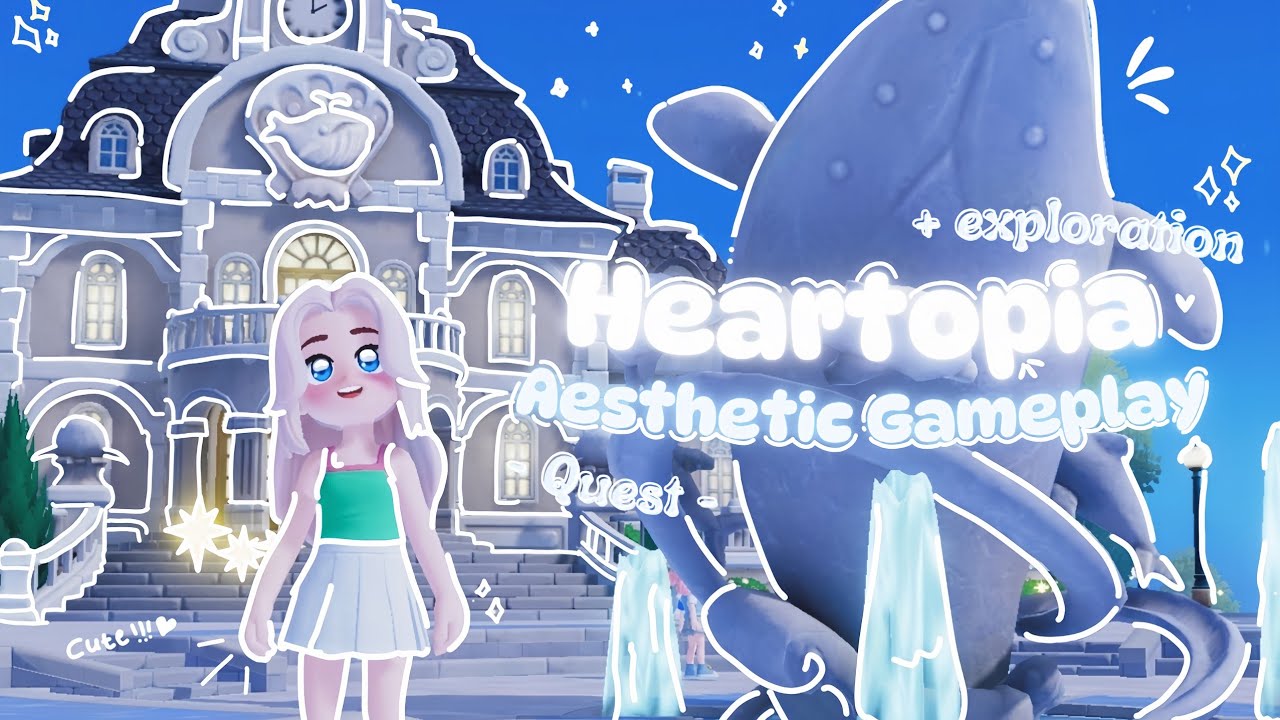 💗 Heartopia Aesthetic Gameplay 🐳✨️ | Chill Decorating, Fishing & Exploring The Town 🏡🫧  #heartopia 