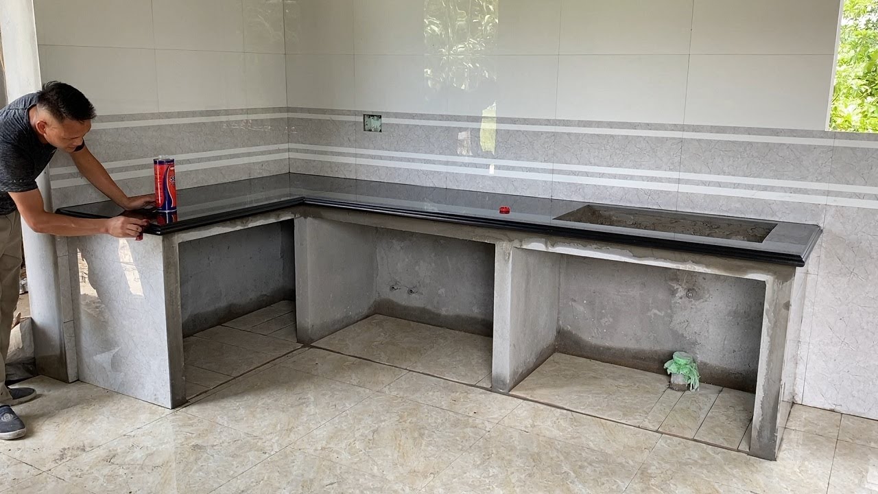 Construction Kitchen Table Complete - Techniques Installation Kitchen Table With Granite