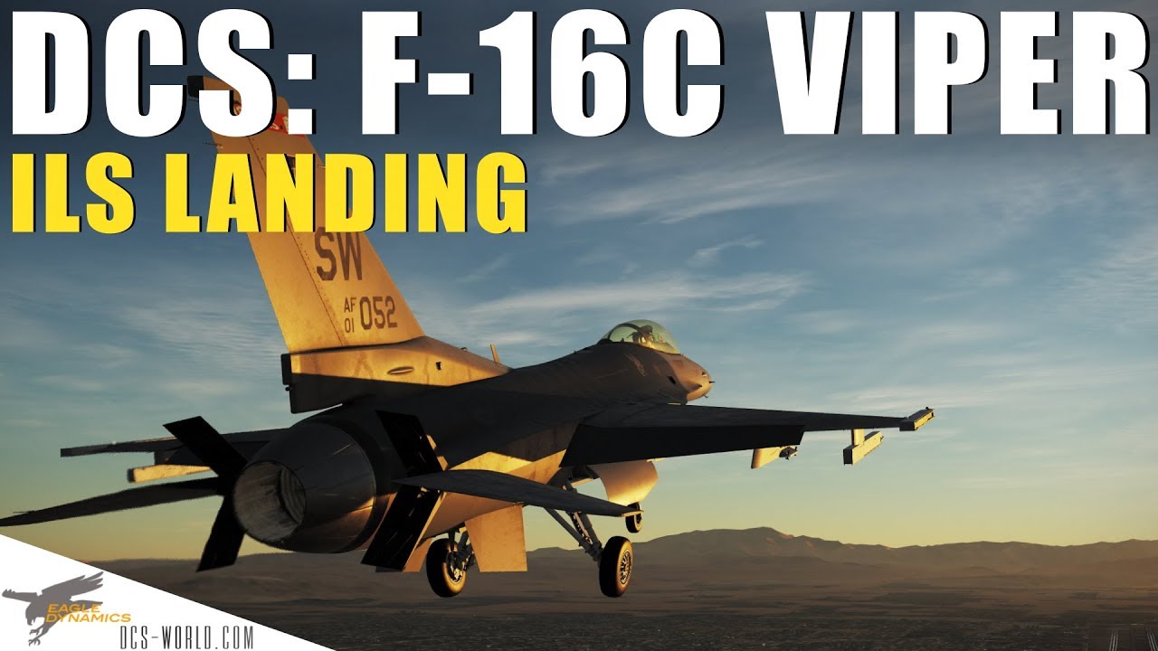 DCS: F-16C Viper &mdash; посадка по системе ILS