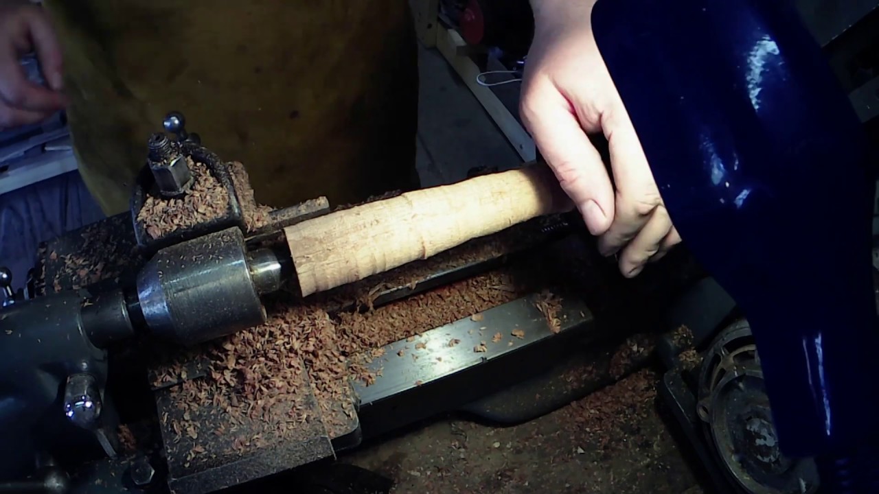 Making a turned knife handle