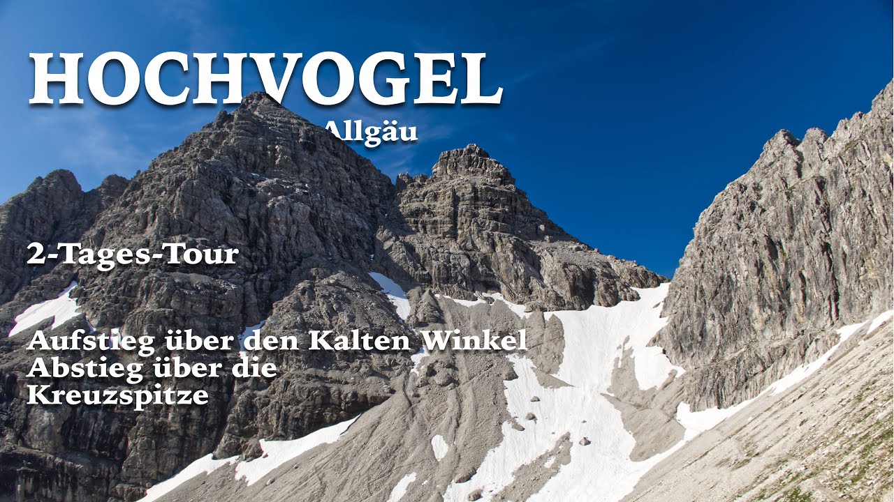 Allgäu: Fantastische Bergtour auf den Hochvogel | Aufstieg Kalter Winkel - Abstieg Kreuzspitze