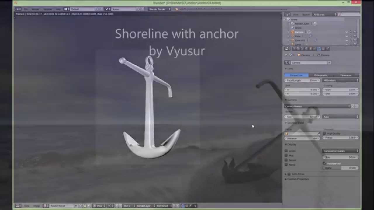Anchor modeling in Blender 2.75
