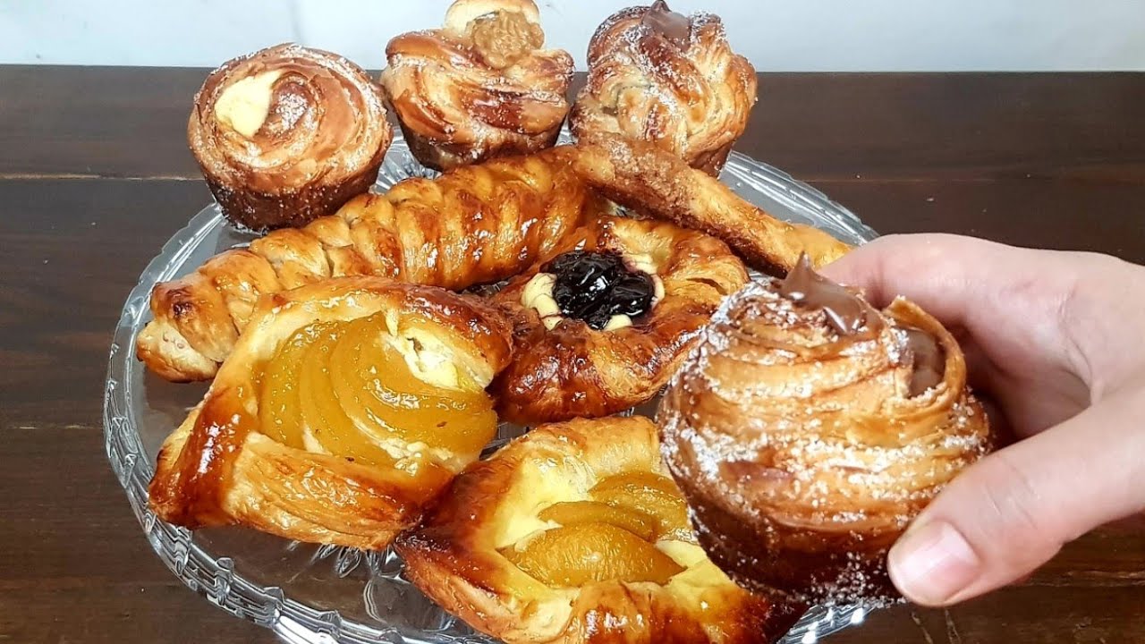 طريقه عمل الدانيش و الكرافنز   Danish Pastry and Cruffins