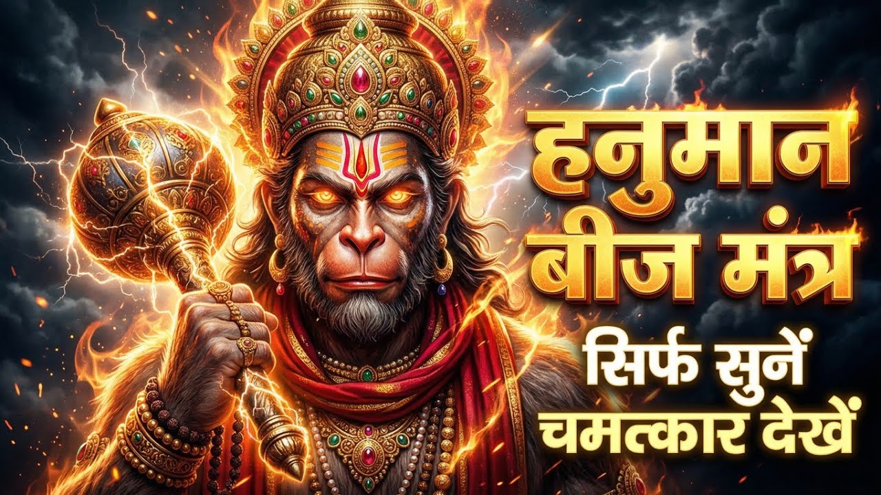 हनुमान बीज मंत्र 108 बार | सिर्फ सुनें चमत्कार देखें | Powerful Hanuman Mantra 🕉️🌺