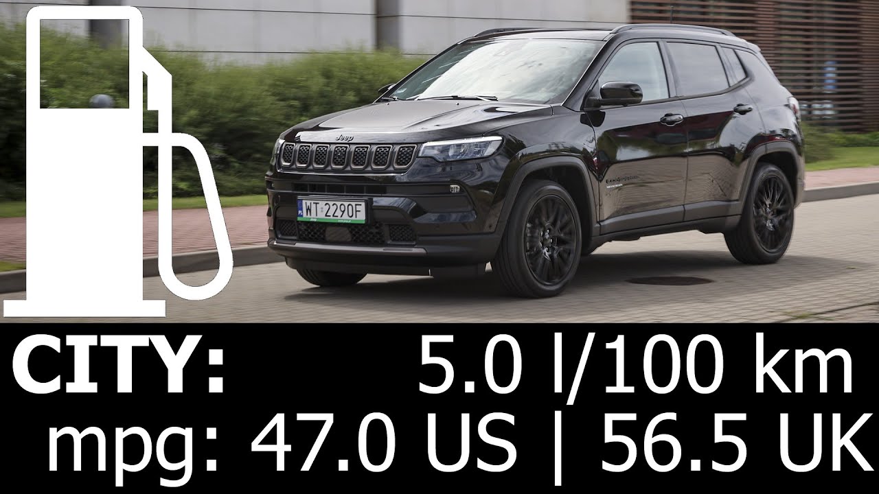 Jeep Compass e-Hybrid 2024 CITY fuel consumption economy real test mpg l/100 km urban traffic jam