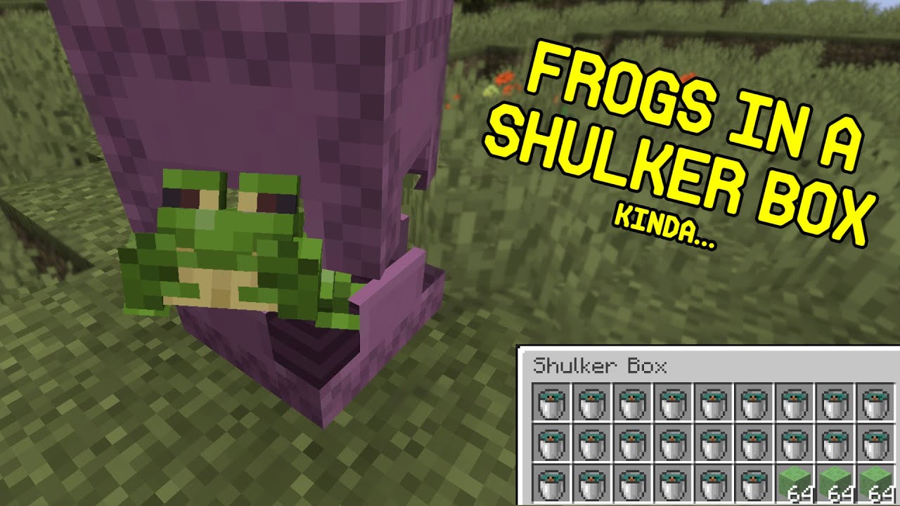 Transporting frogs and mini frog farm breeder for Minecraft 1.19