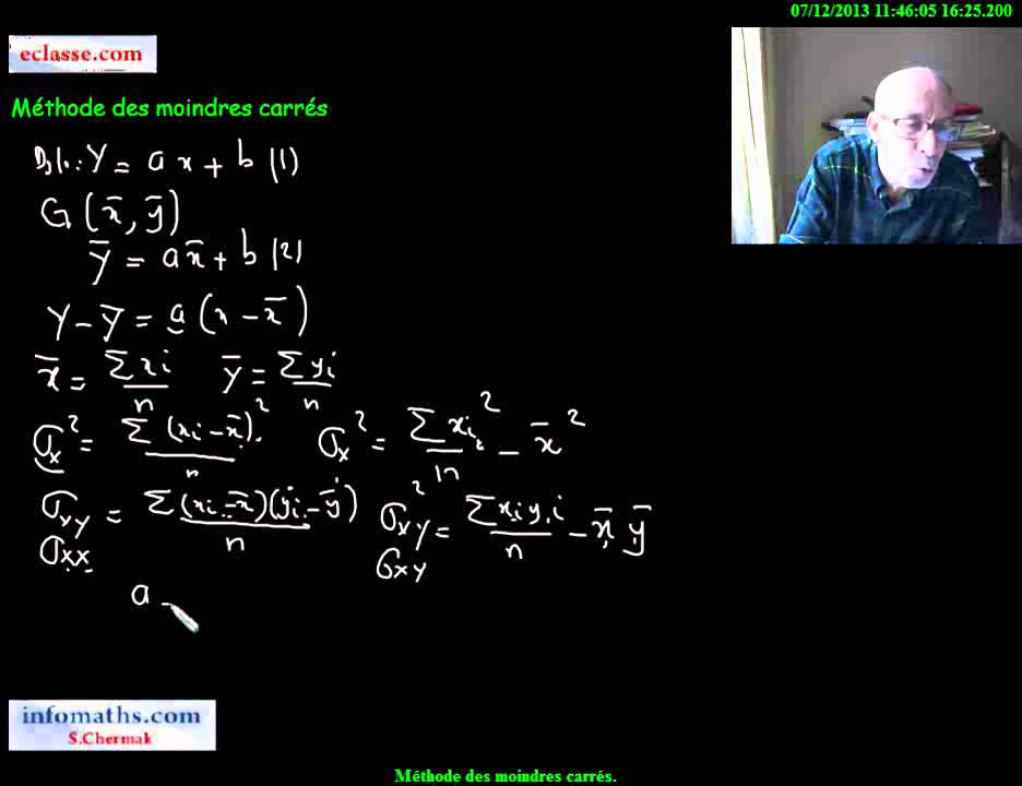 METHODE DES MOINDRES CARRES