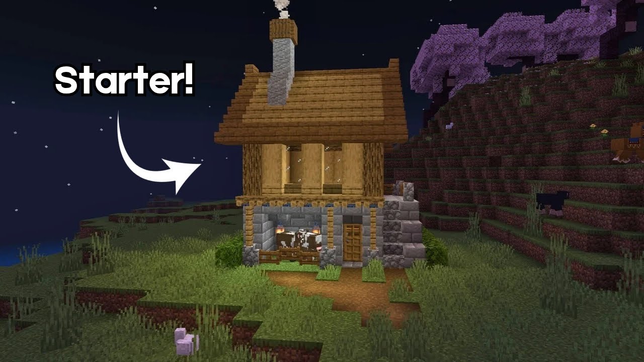 Minecraft: Easy Starter House Tutorial 🏡✨