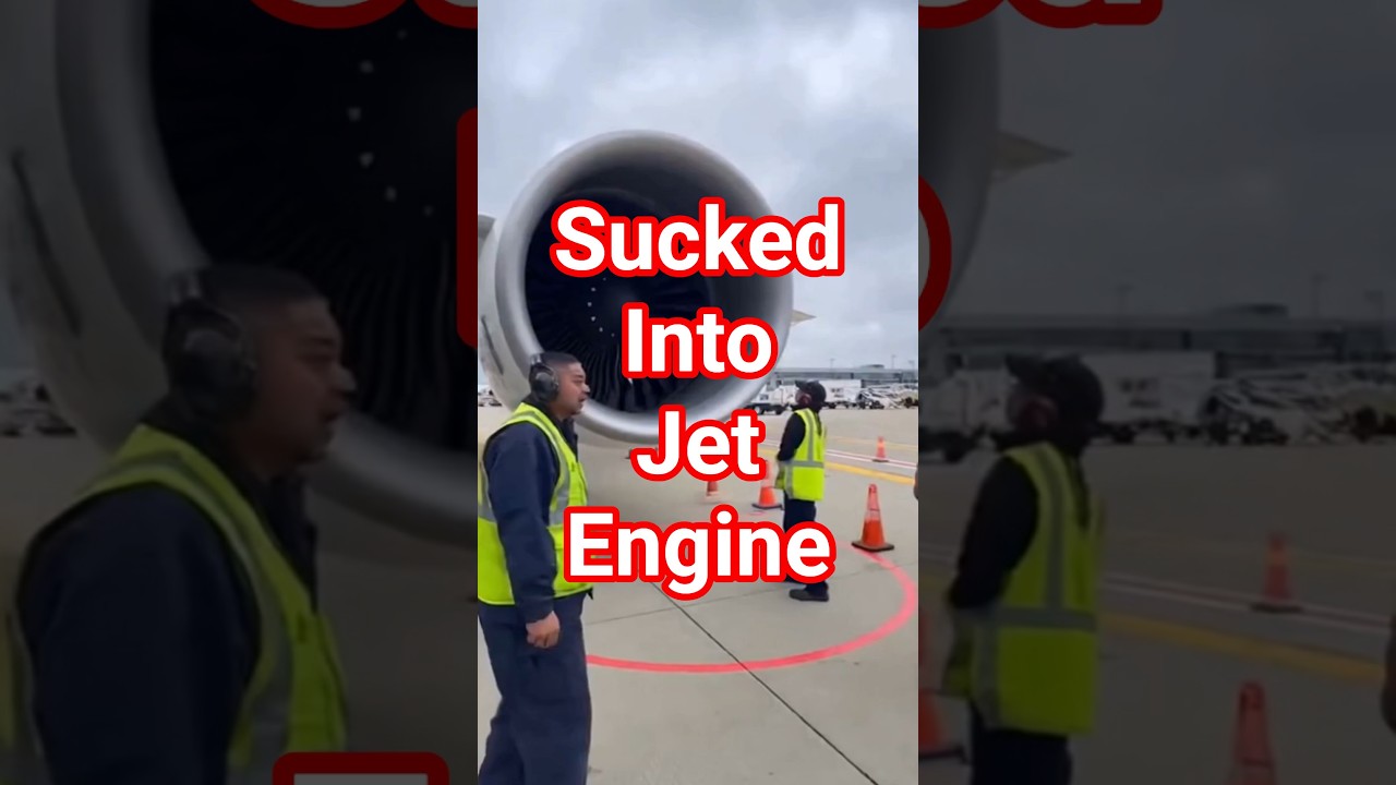 Sucked Into Jet Engine #shorts #airport #fail