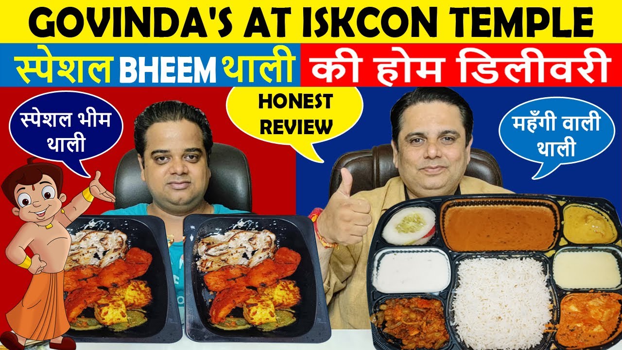 Special Bheem Thali at Govindas Restaurant Iskcon Temple New Delhi ! Indian Food Vlog ! Delhi Food