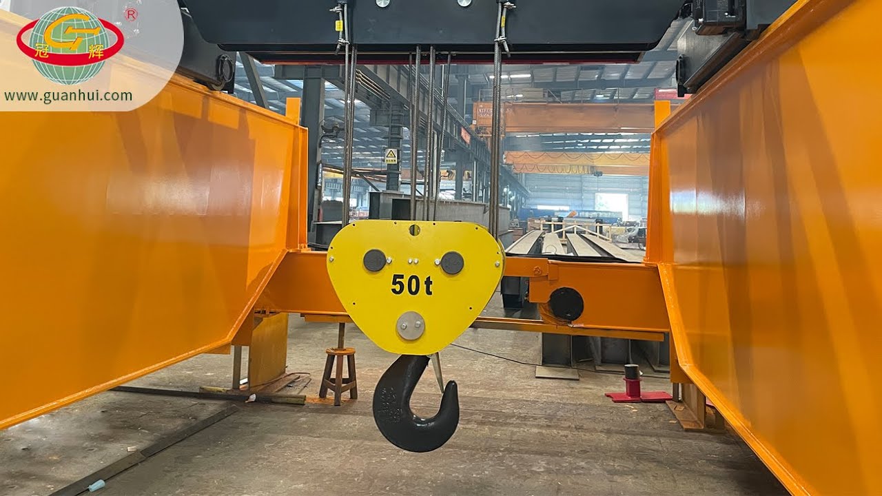 50 ton double girder bridge crane Video