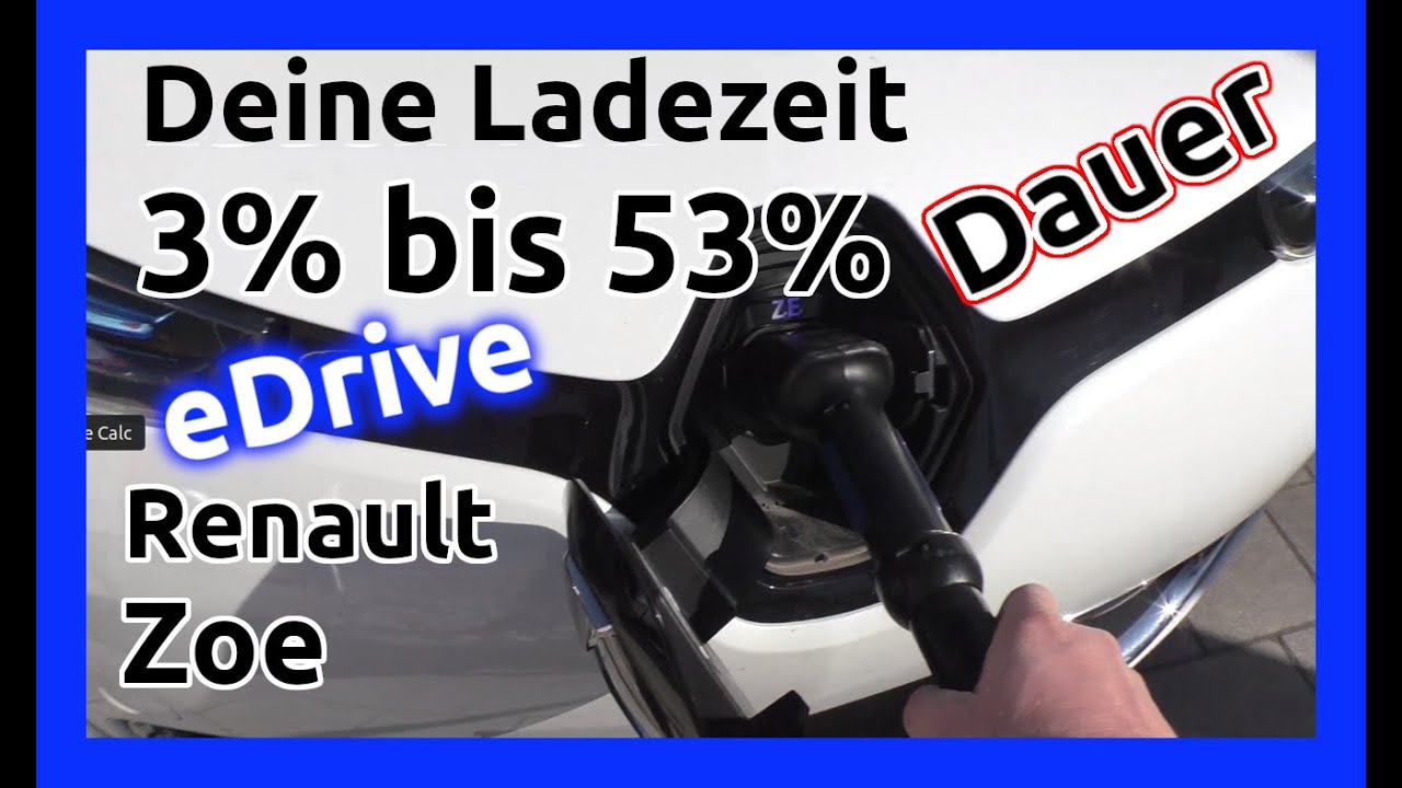 🔴 Elektroauto 50% LadeDauer Akku aufladen - Renault Zoe Q90 43 kW AC - 🚘⚡ #eDrive
