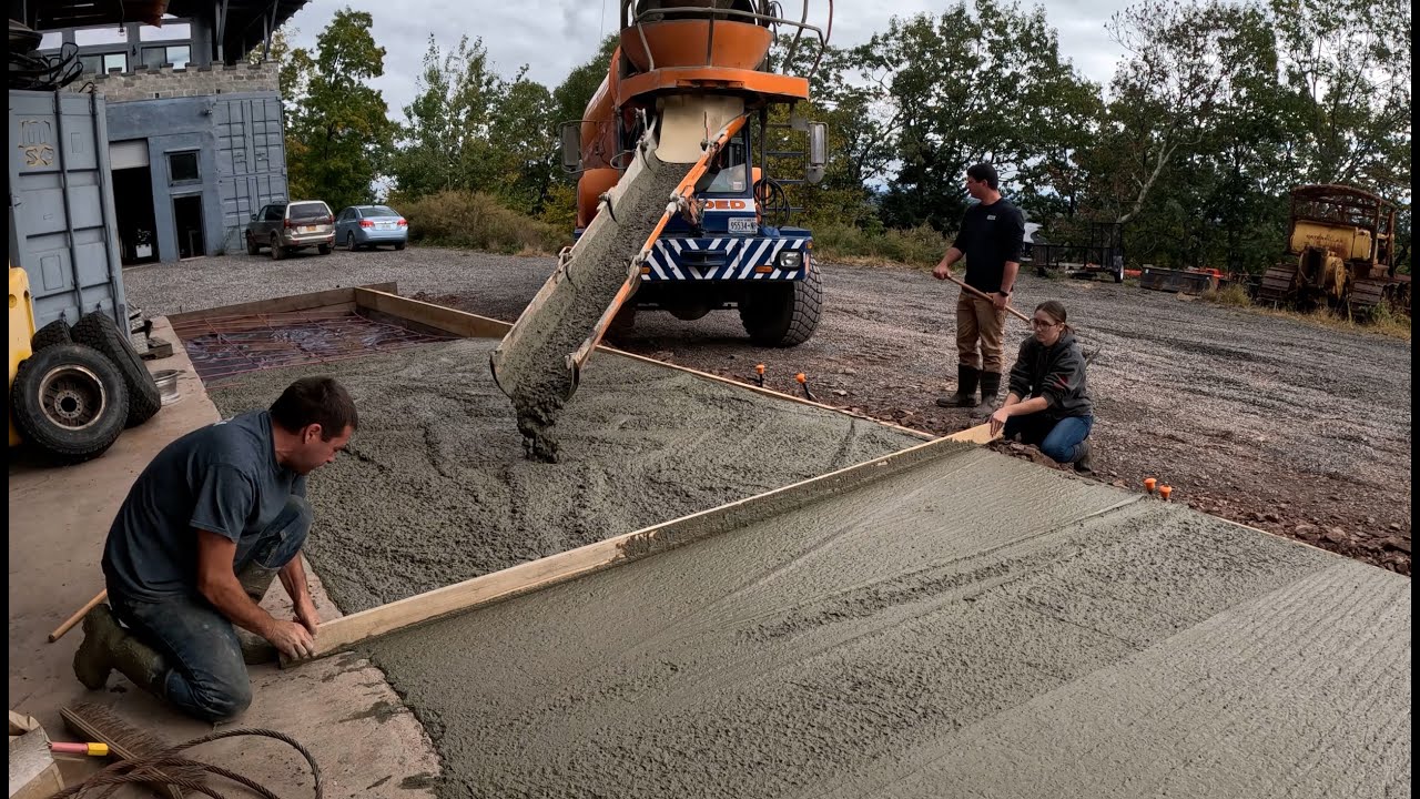 Moving stuff around garage then pour slabs