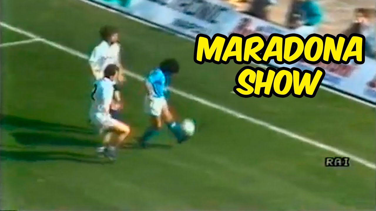 Maradona salva al Napoli con un gol de CABEZA (1987)