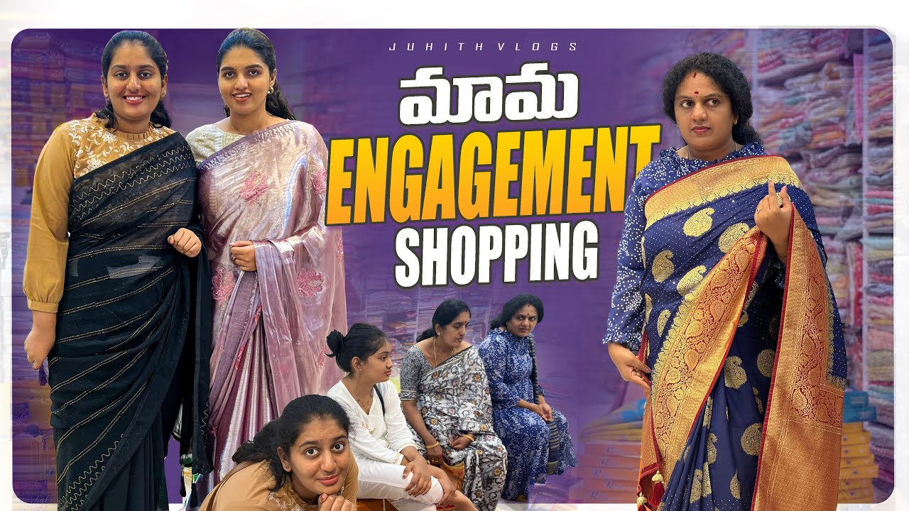Ep-1|మా మామ Engagement 💕కోసం Shopping 🛍️Vlog With Family🥳|Buying Diamond Rings,Half sarees&More|