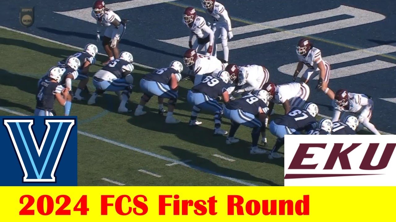 Eastern Kentucky vs #11 Villanova Football Game Highlights, 2024 FCS First Round