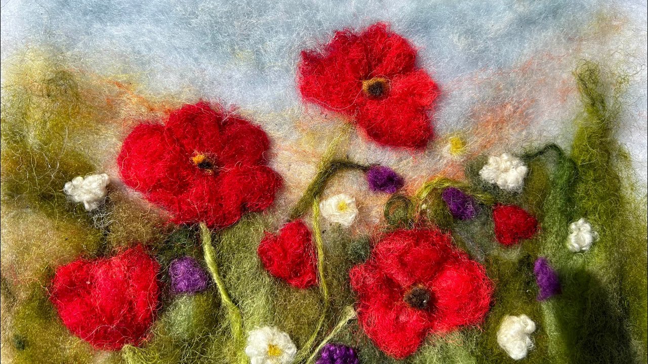 How to Needle Felt a Poppies Picture