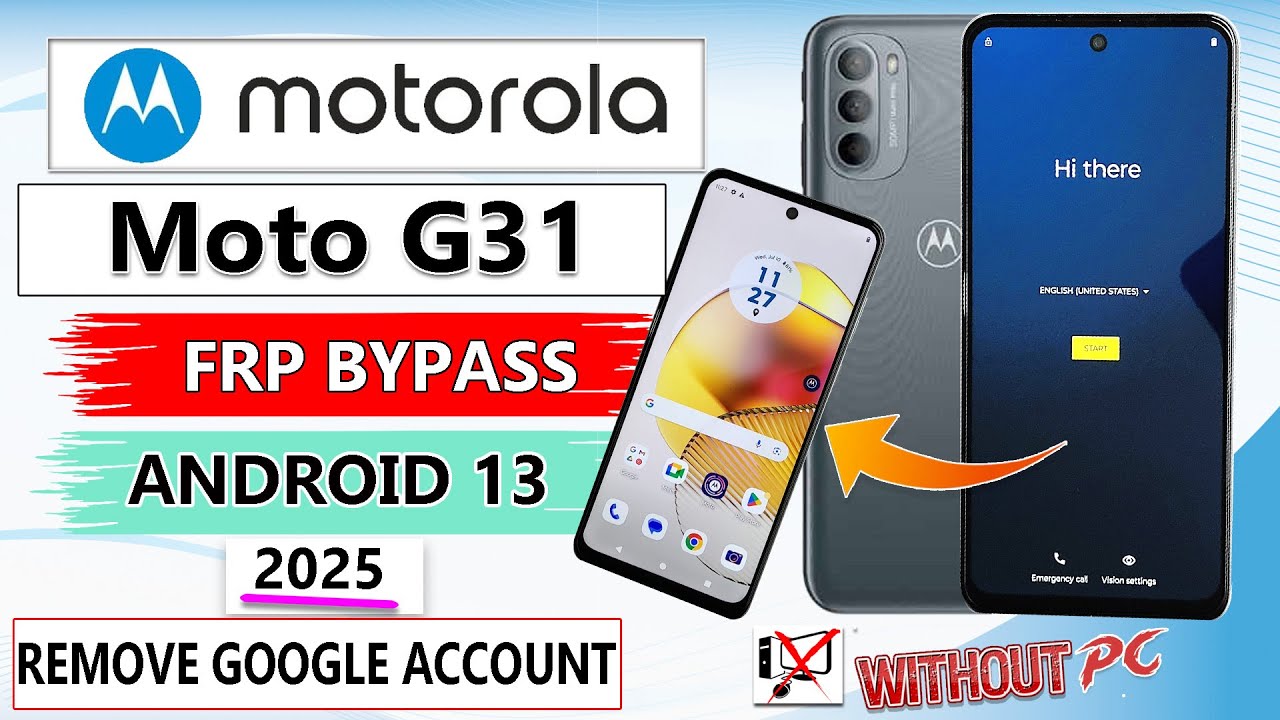 Motorola G31 Frp Bypass/Reset Google Account Android 14✅ Moto G31 Unlock Google Account Frp Lock✅