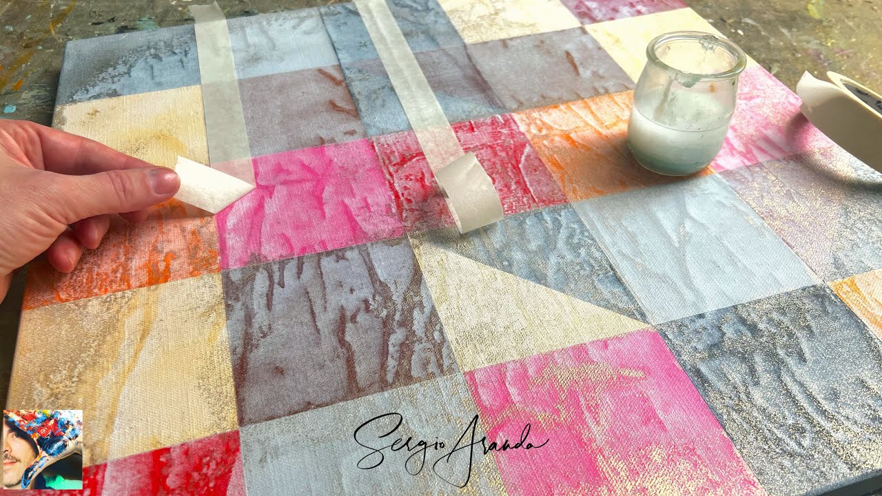 I Made a Geometric Abstract Painting Using Only Tape
