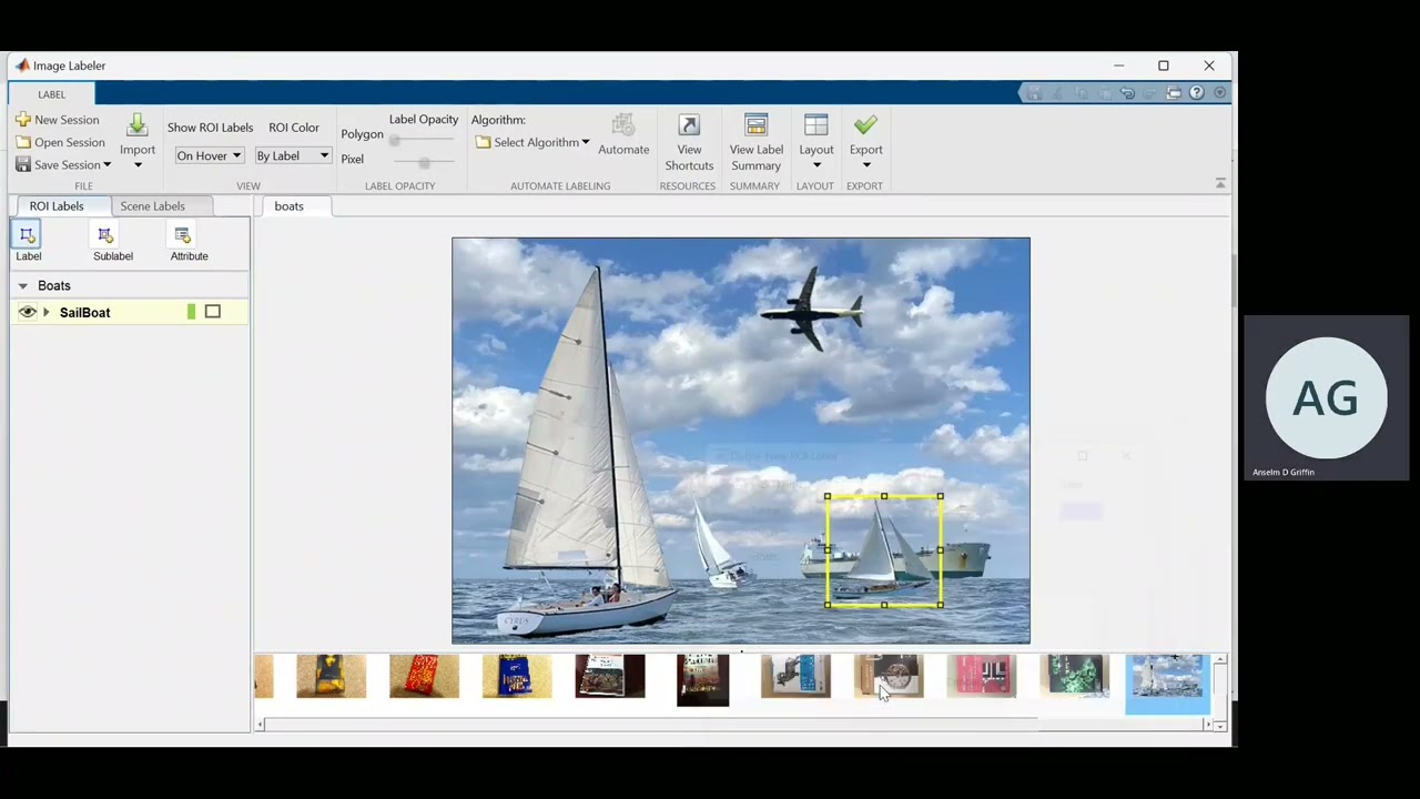Image Labeler in Matlab