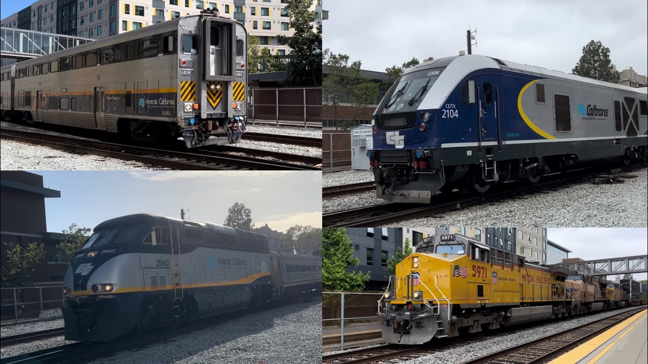 Railfanning Amtrak & Union Pacific Trains at Oakland Jack London Square Ft Horn Shows (6/8/24)