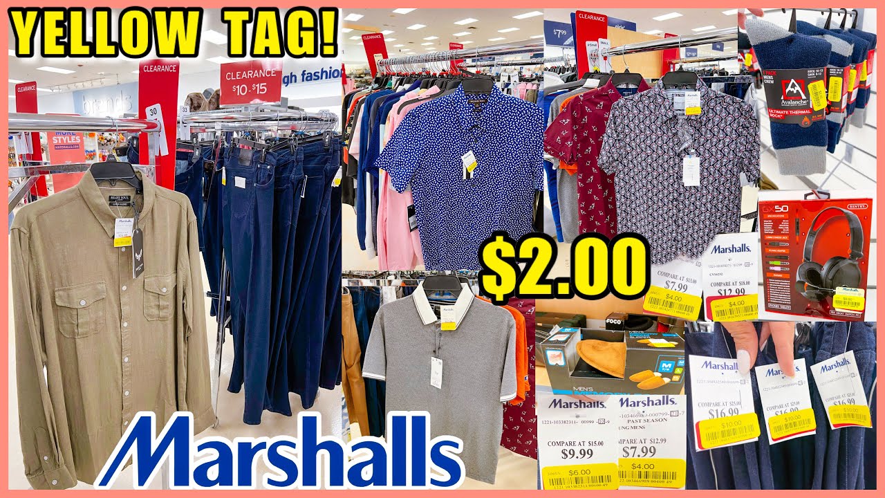 🟡MARSHALLS CLEARANCE MEN'S CLOTHING & ACCESSORIES‼️YELLOW TAG CLEARANCE SALE $2 $3‼️😮SHOP WITH ME❤︎