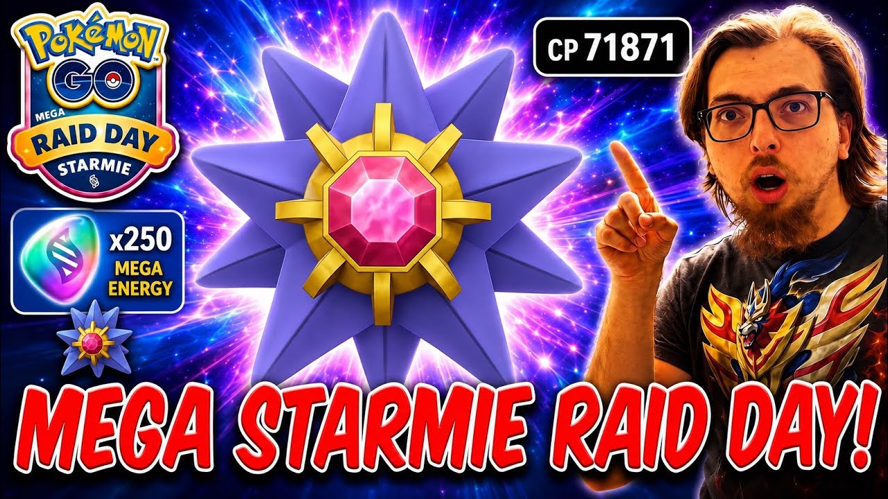 How Many Shiny Starmie Did I Get?! Mega Raid Day Pok&eacute;mon GO