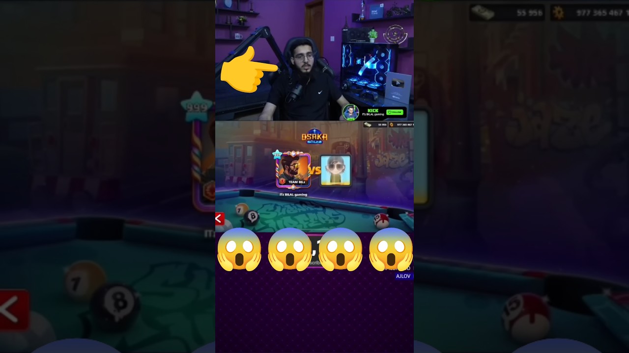 Again I met Itz Bilal gaming 999 #8ballpool #itzbilalgaming #gaming
