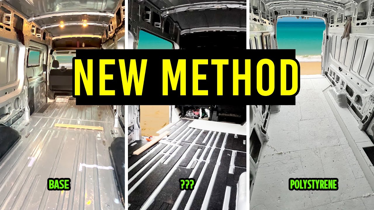 Thin and EFFICIENT Floor INSULATION #vanconversion  - Van Build | Ford Transit