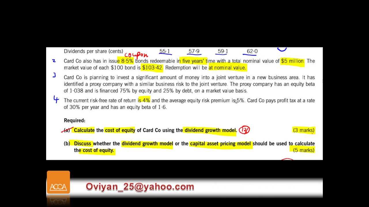 FM ACCA F9 Dec 2013 Q2 Card Co OVIYAN