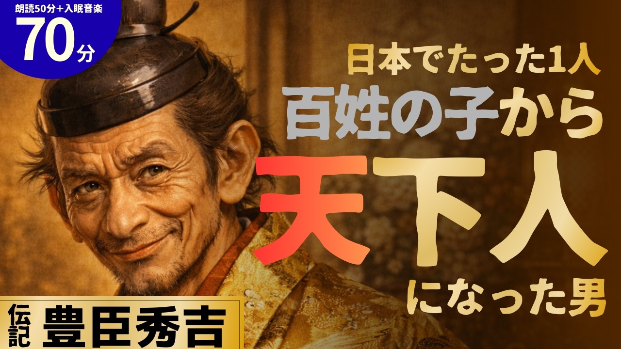 豊臣秀吉伝記｜日本でただ1人百姓の子から天下人になった太閤秀吉｜夜の静かな入眠朗読【#66 第2話豊臣秀吉】