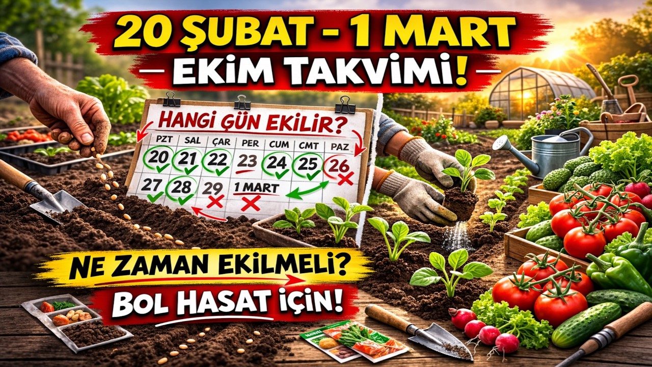 BU TARİHLERİ SAKIN KAÇIRMAYIN! 🗓️ 20 Şubat - 1 Mart arası için hazırladığımız ideal bahçıvan takvi