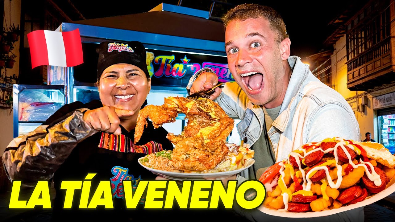 CENAMOS en la TÍA VENENO - COMIDA CALLEJERA del PERÚ 🔥🇵🇪
