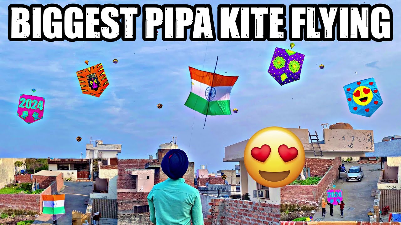 Pipa Kite Flying On 26 January 😱| Biggest Pipa Kite Flying 🔥| #lakhanambarsariya #kiteflying