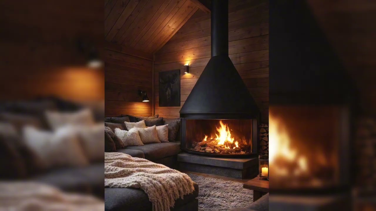 暖炉と雨音｜深い睡眠・リラックス・作業用BGM / Fireplace & Gentle Rain Sounds for Deep Sleep, Relaxation & Study