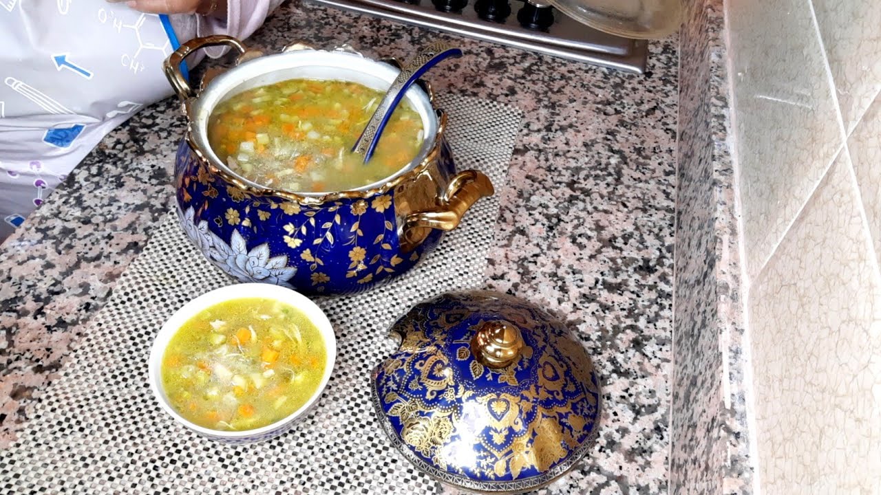 شوربة رمضانية || شوربة الشعرية الصينية بالخضر🥕 والدجاج 🍗من ليوم متستغنايش عليها