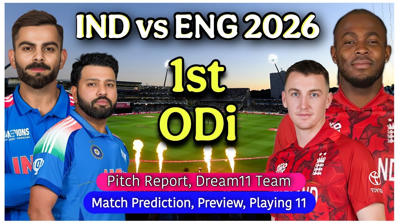 IND vs ENG 2026 - 1st ODI 🔥 Edgbaston Birmingham Pitch Report | India vs England Prediction | Live