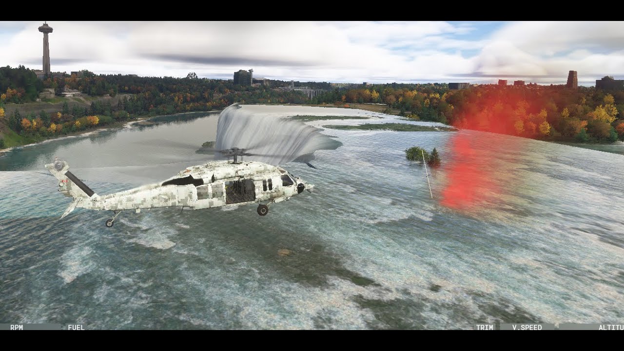 MSFS 2024 Miltech Mission Hub Niagra Falls Rescue MH-60