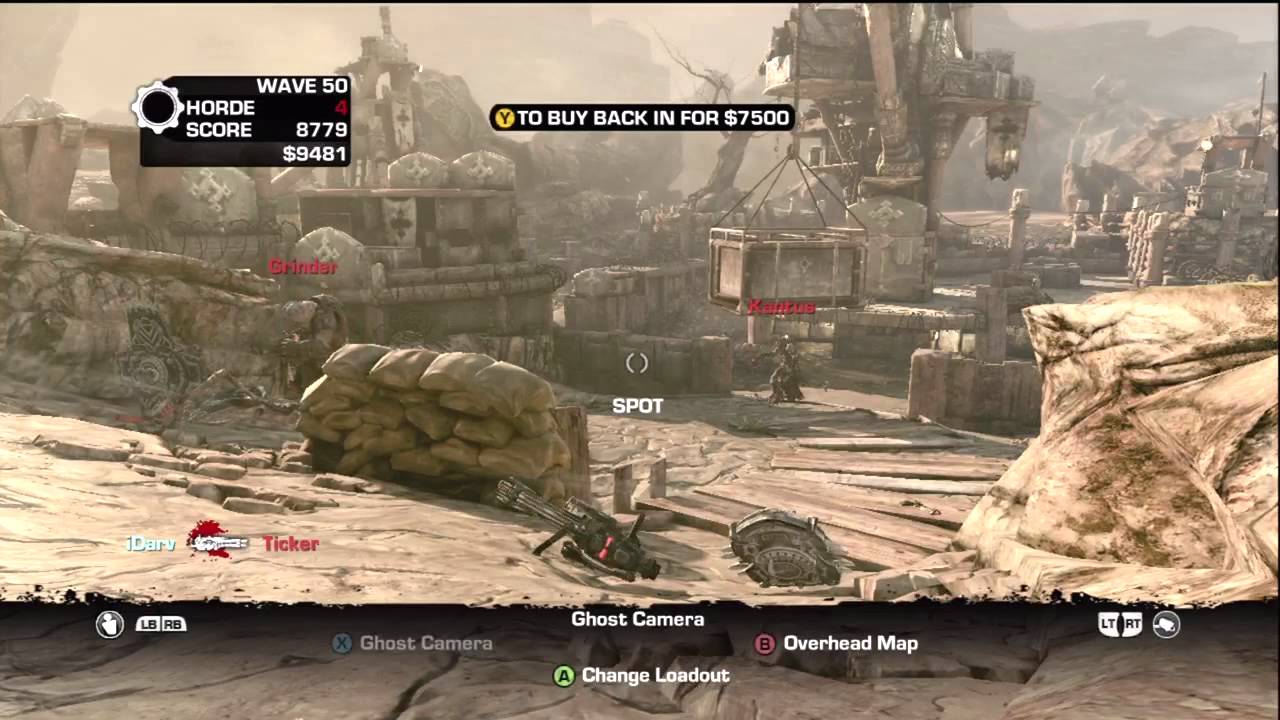 Gears of War 3 - Insane Horde 2.0 - Trenches - Wave 50