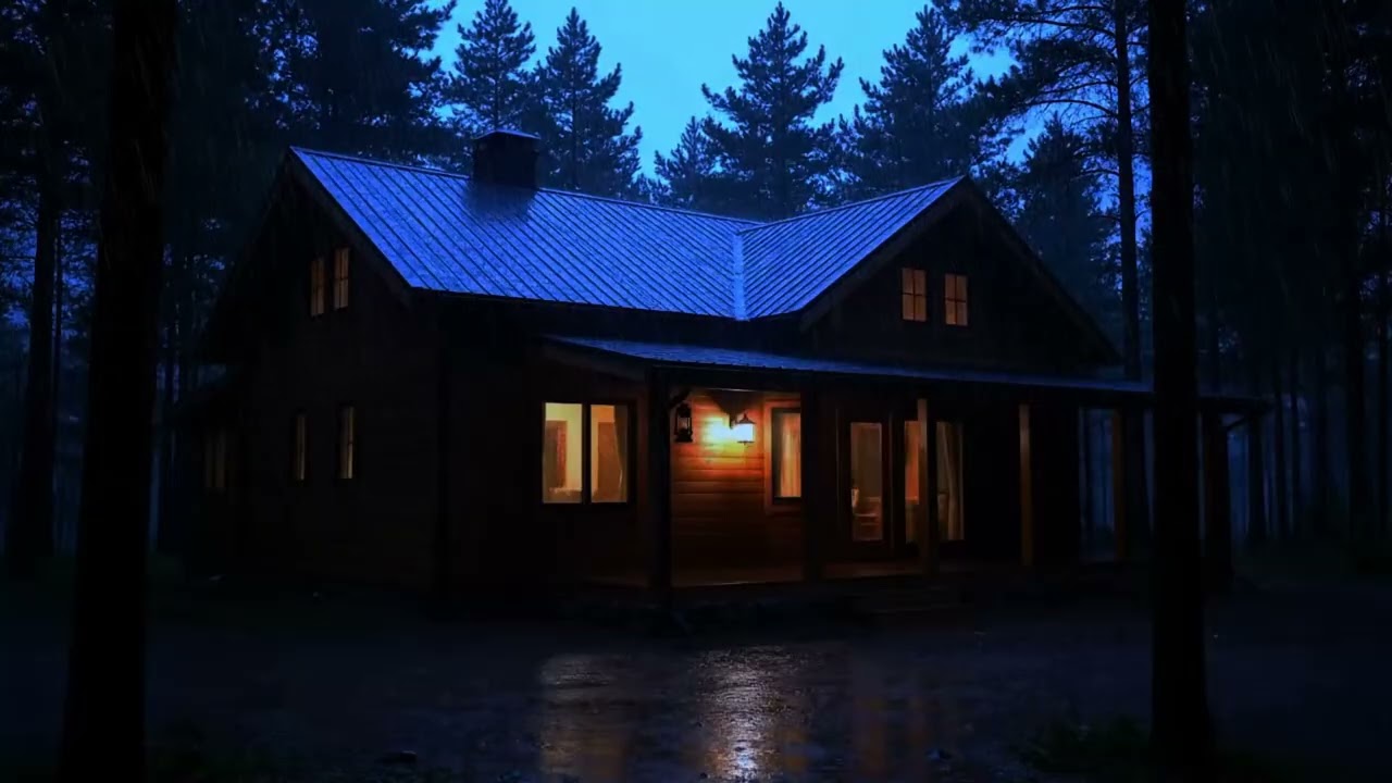 Thunder and Rainstorm Outside &ndash; Cozy Cabin Ambience for Sleeping